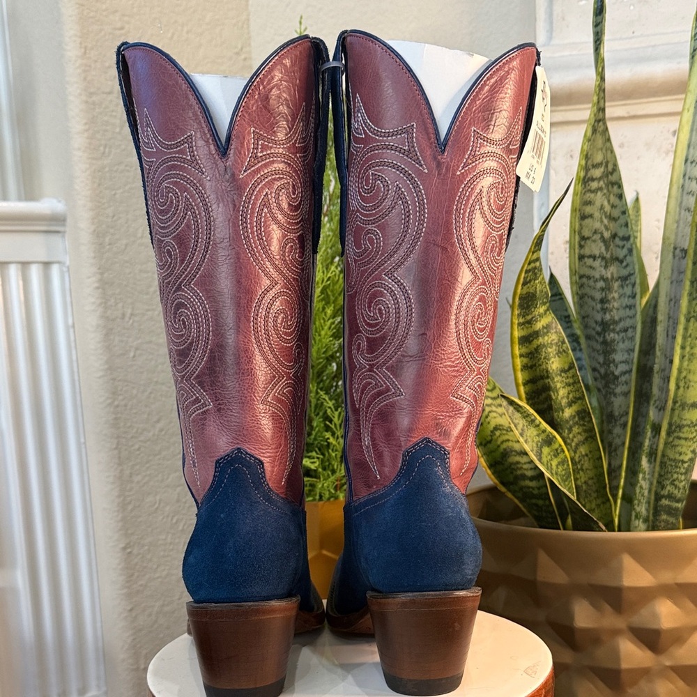 Texas Country Coastal Cowgirl Snip Toe Two-Tone Design Ladies Boots Size 6 - Picture 5 of 15
